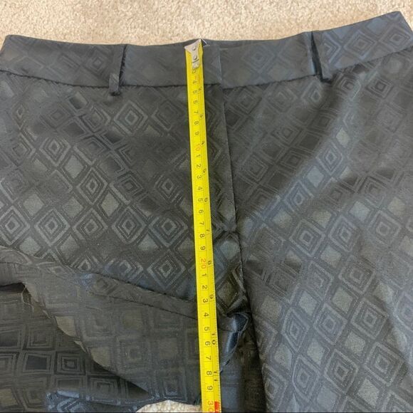 Isabella DeMarco Black printed dress pants trousers Sz 8 - Picture 11 of 13